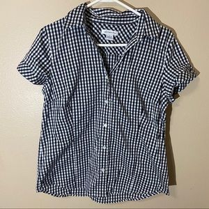 Liz Claiborne, short sleeve, button down shirt